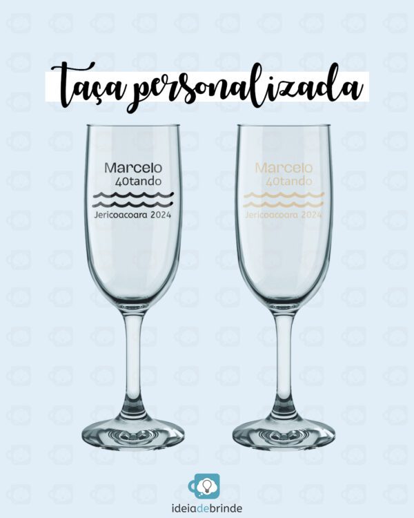 Taça de Champanhe Personalizada | Brindes Personalizados