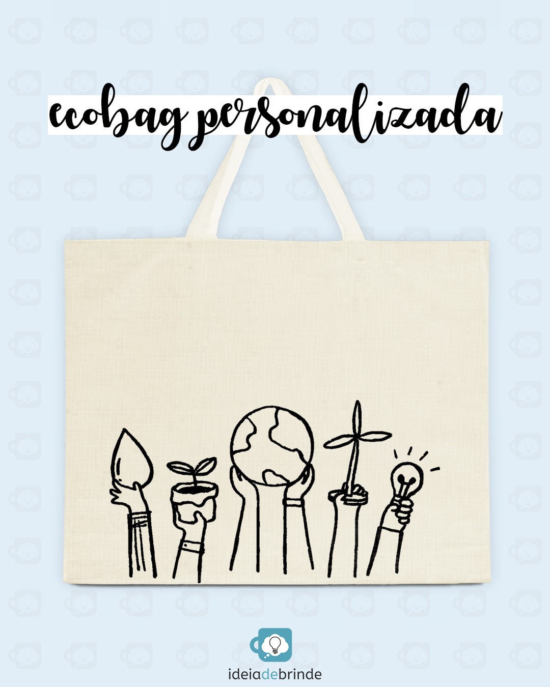 Sacola Ecobag Lona De Algodão Combat 45x35cm - Brindes Personalizados